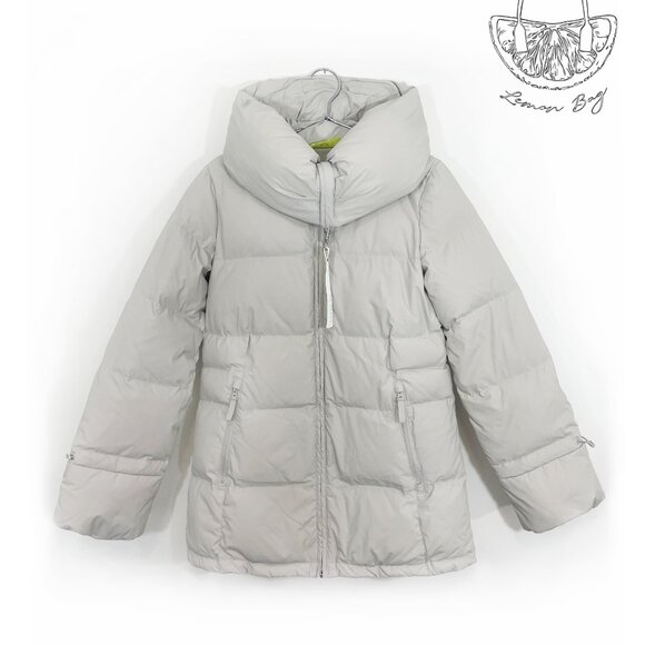 Cole Haan / Down Winter Puffer Coat / Color Grey Tan / Size XS - Picture 2 of 7